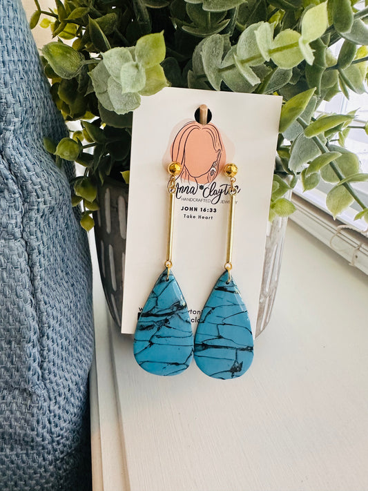 Faux Turquoise Dangles