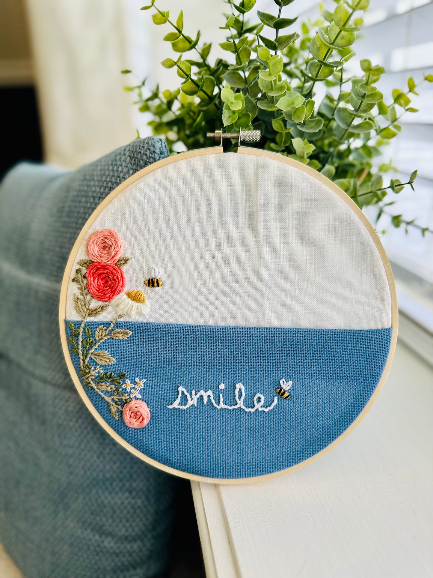 Floral Photo Holder Embroidery Hoop