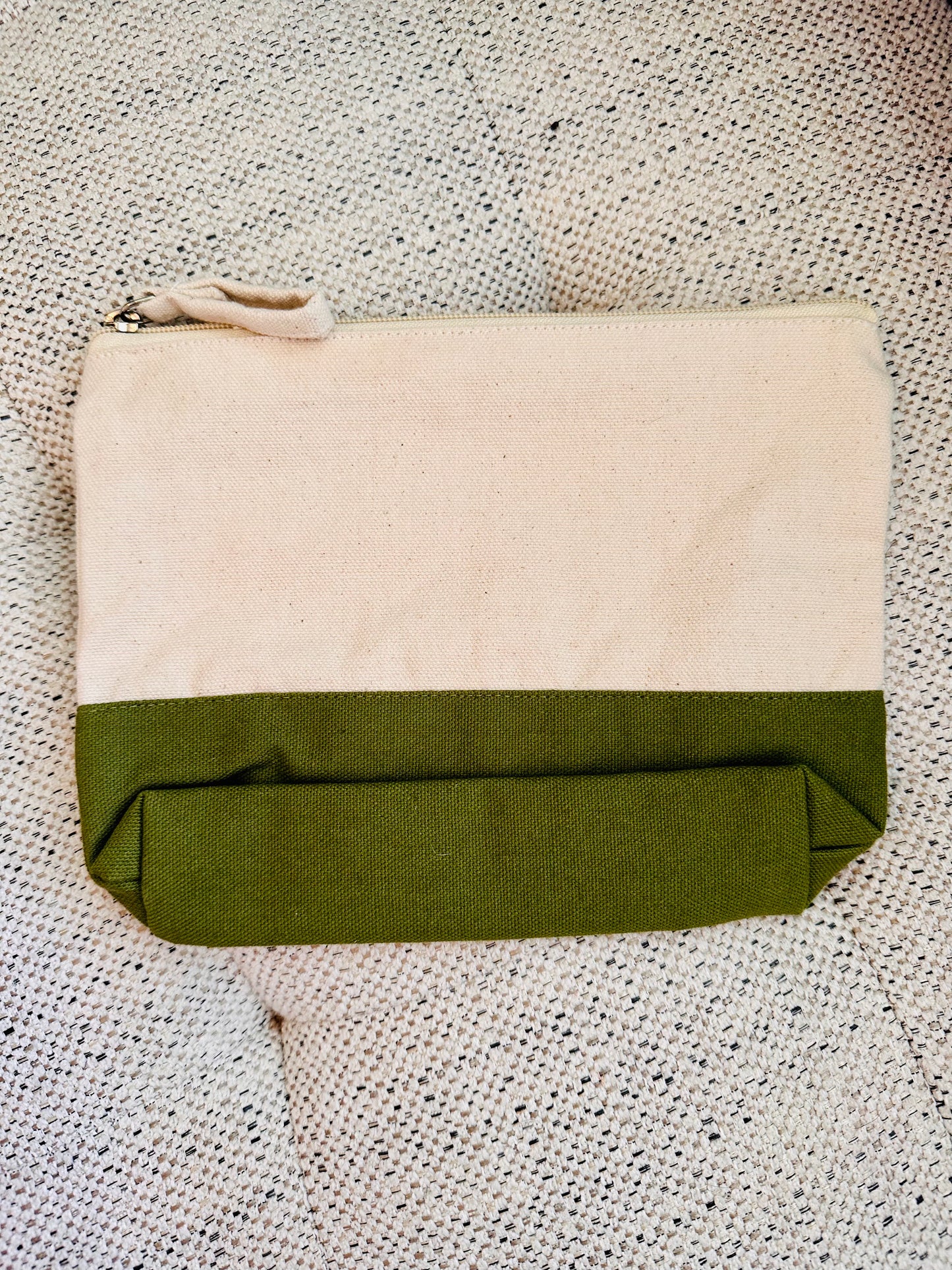 Fall Leaf Two-Toned Zippered Pouch