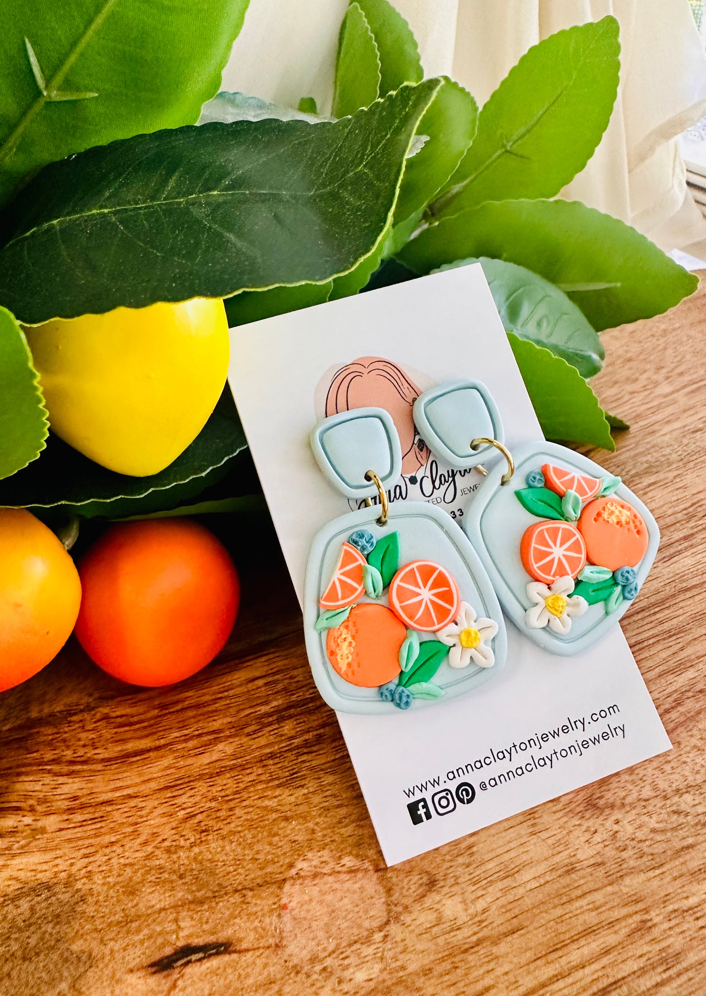 Orange Blossom Statement Earrings