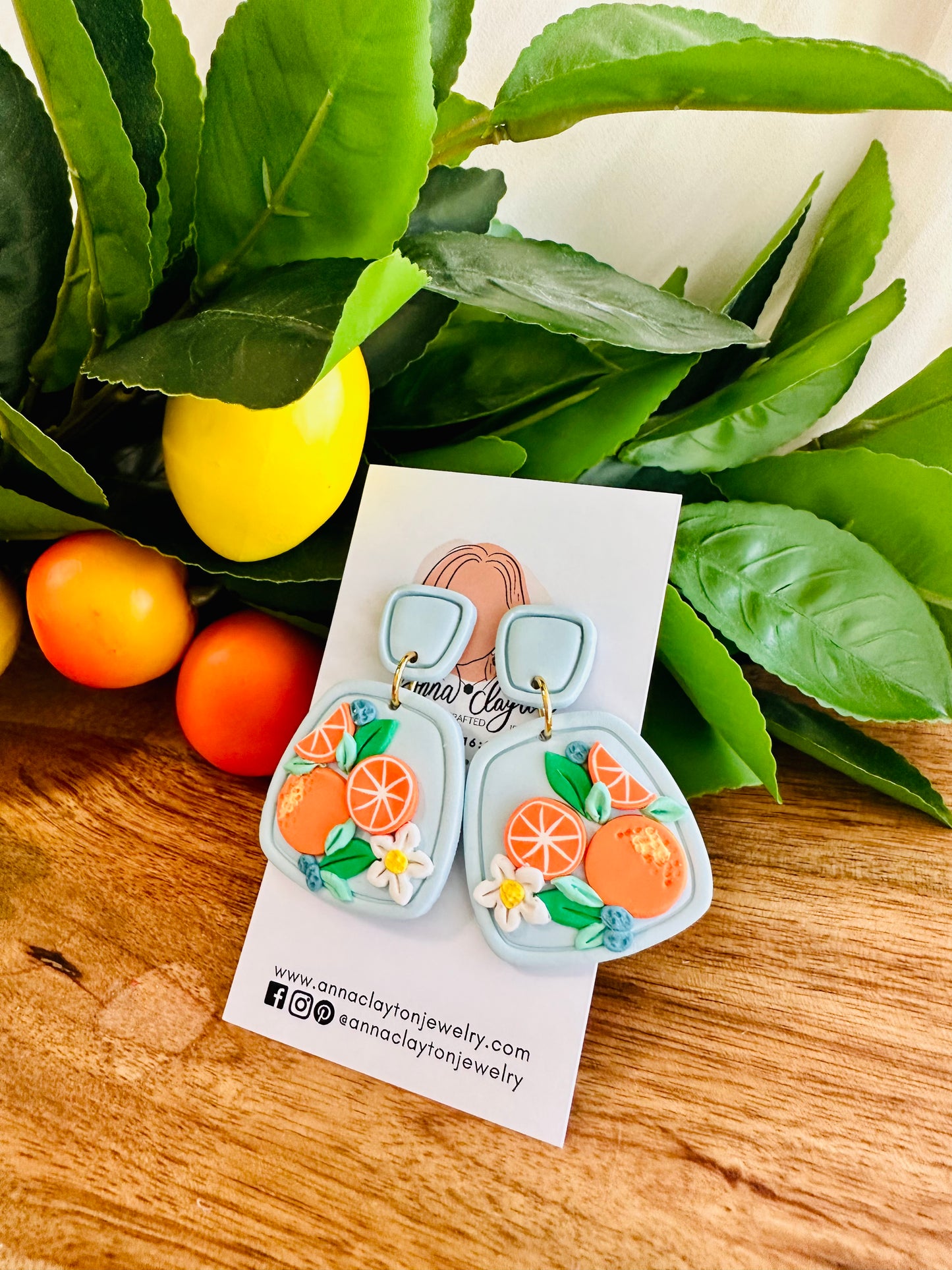 Orange Blossom Statement Earrings
