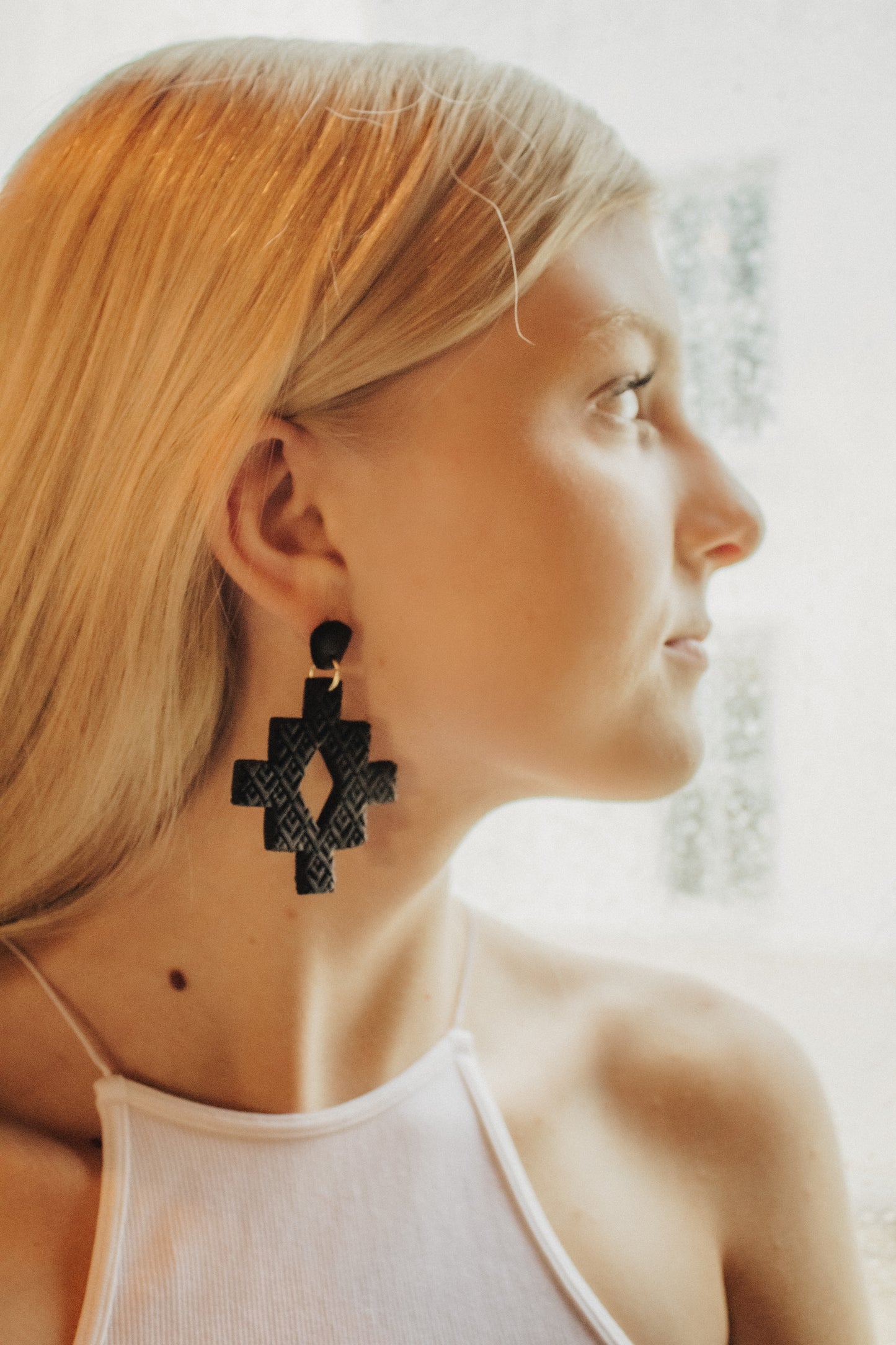 Not My First Rodeo - Aztec Earrings in Black