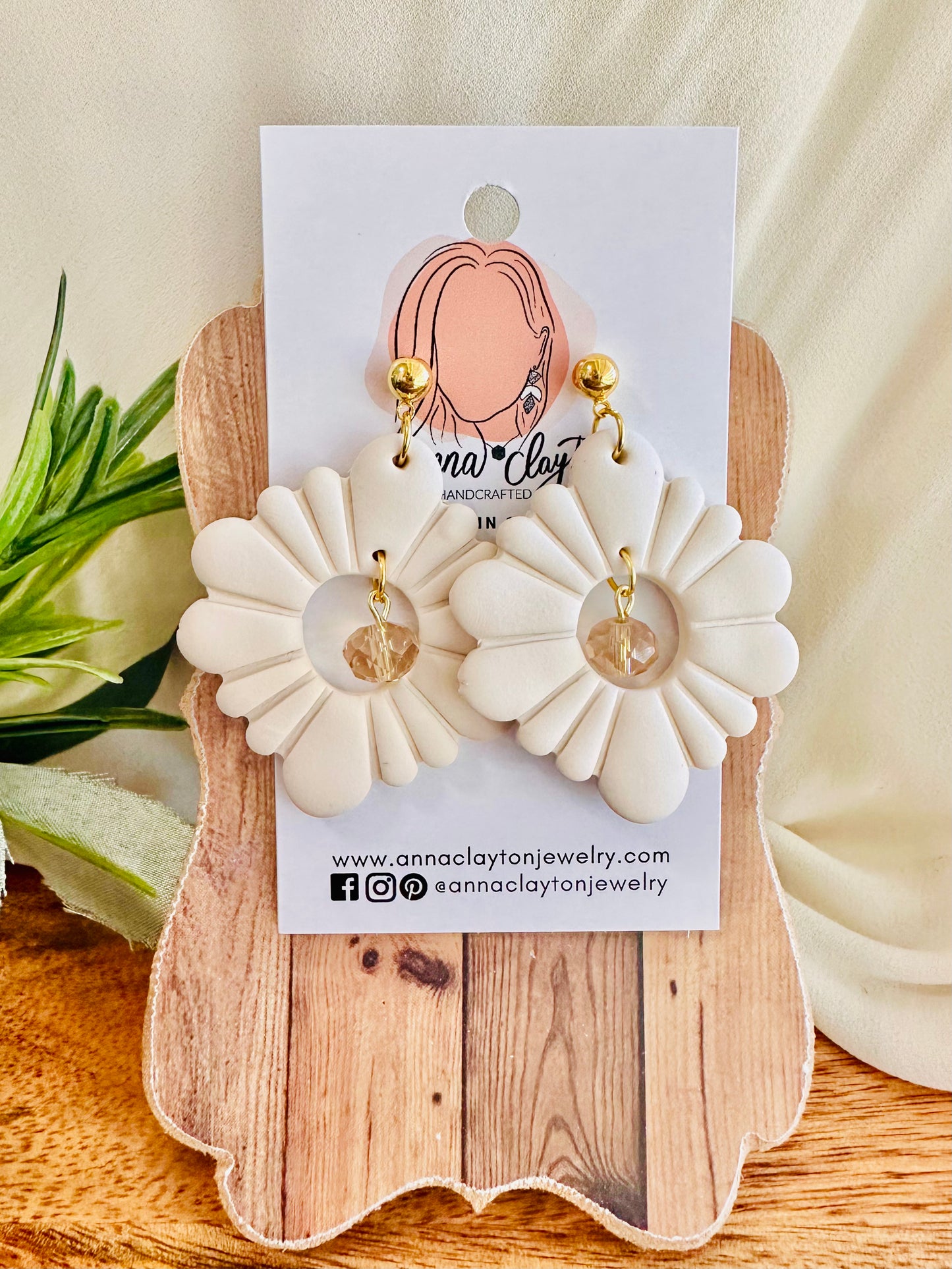 Alexis Ivory Clay Statement Earrings