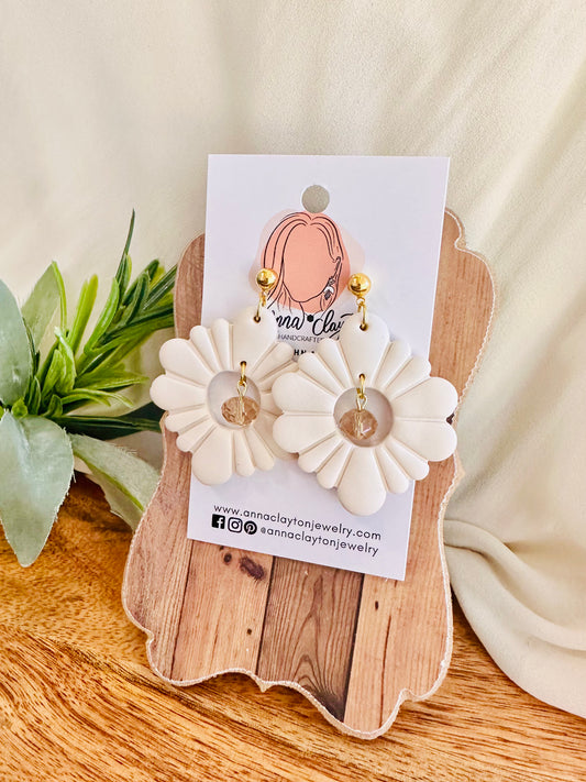 Alexis Ivory Clay Statement Earrings